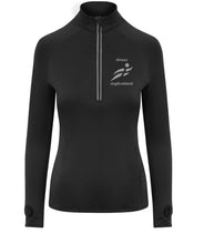 Load image into Gallery viewer, REFLECTIVE PRINT Alness JogScotland 1/2 zip Cool Flex top JC035 FEMALE FIT