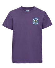 Load image into Gallery viewer, St. Duthus School T-shirt Black, White or Purple