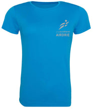 Load image into Gallery viewer, REFLECTIVE PRINT Airdrie JogScotland Round Neck T-shirt JC005 FEMALE FIT