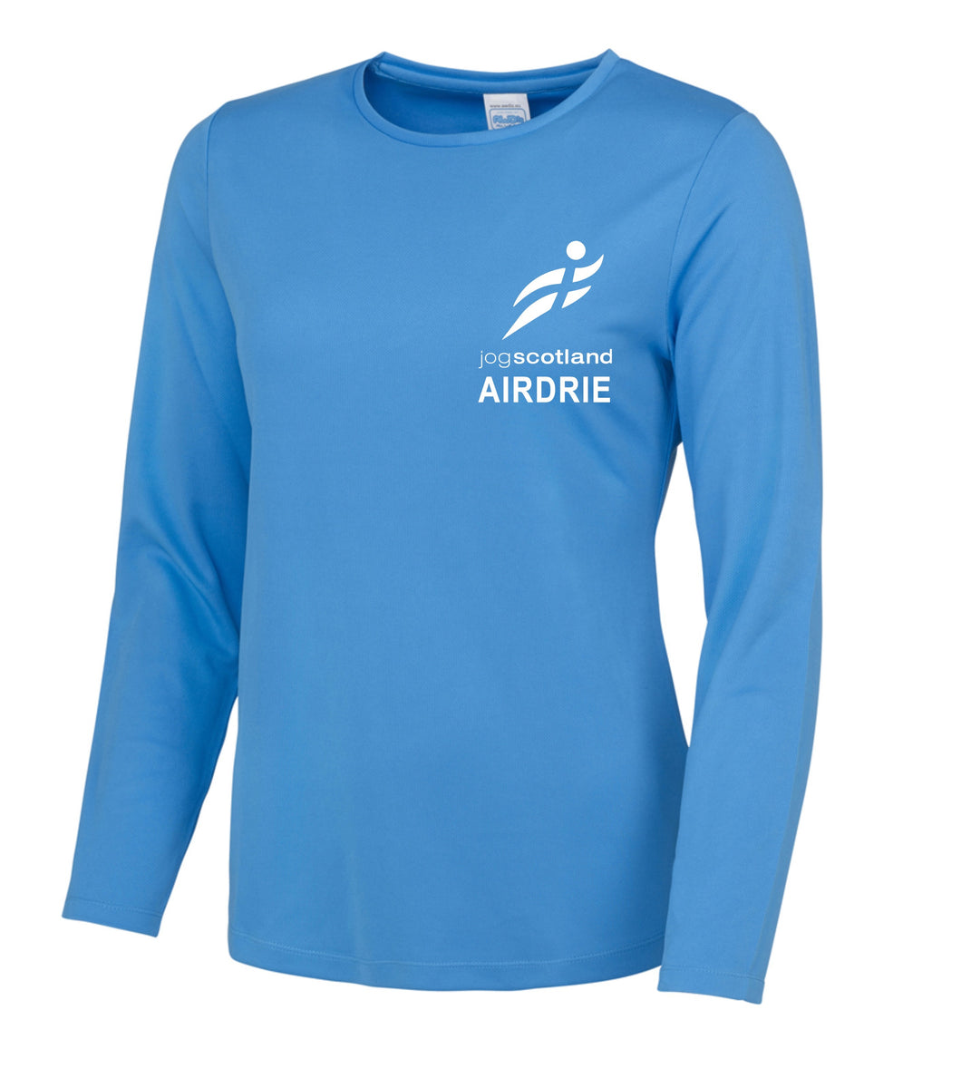 Airdrie JogScotland long sleeve t-shirt JC012 FEMALE FIT