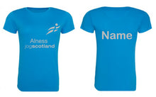 Load image into Gallery viewer, REFLECTIVE PRINT Alness JogScotland Round Neck T-shirt JC005 FEMALE FIT