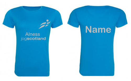 REFLECTIVE PRINT Alness JogScotland Round Neck T-shirt JC005 FEMALE FIT