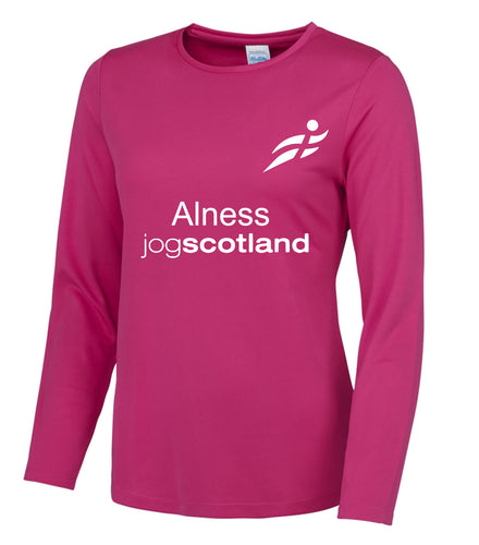 Alness JogScotland long sleeve t-shirt JC012 FEMALE FIT