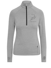 Load image into Gallery viewer, REFLECTIVE PRINT Alness JogScotland 1/2 zip Cool Flex top JC035 FEMALE FIT