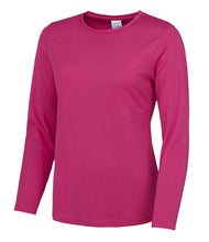 Load image into Gallery viewer, REFLECTIVE PRINT Alness JogScotland long sleeve t-shirt JC012 FEMALE FIT