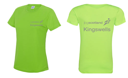 REFLECTIVE PRINT Kingswells JogScotland Round Neck T-shirt JC005 FEMALE FIT