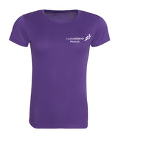 Load image into Gallery viewer, REFLECTIVE PRINT Penicuik JogScotland Round Neck T-shirt JC005 FEMALE FIT
